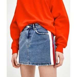 denim mini skirt - zara
